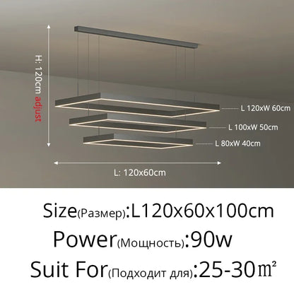 DecorBites™ Dimmable Nordic LED Ceiling Chandelier for Living Room