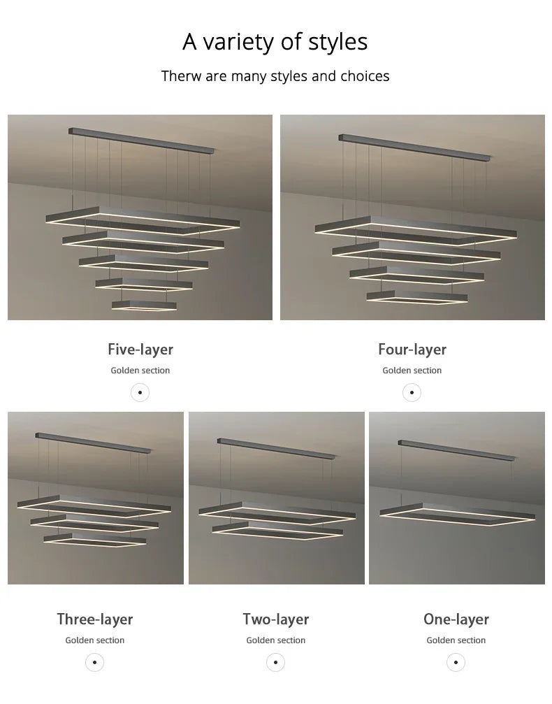 DecorBites™ Dimmable Nordic LED Ceiling Chandelier for Living Room