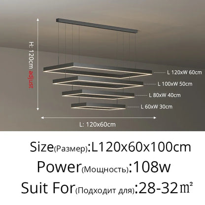 DecorBites™ Dimmable Nordic LED Ceiling Chandelier for Living Room