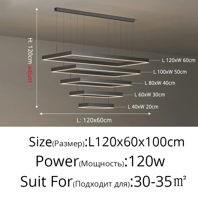 DecorBites™ Dimmable Nordic LED Ceiling Chandelier for Living Room