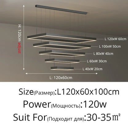 DecorBites™ Dimmable Nordic LED Ceiling Chandelier for Living Room