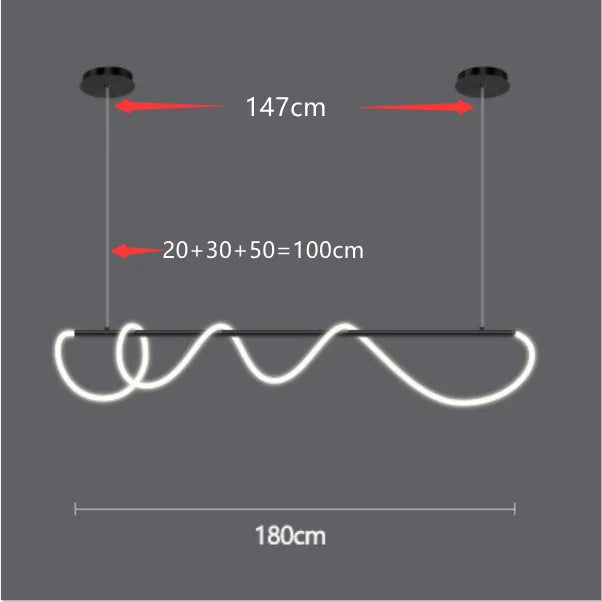 DecorBites™ Dimmable Nordic LED Chandelier for Home Decor