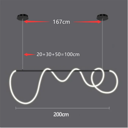 DecorBites™ Dimmable Nordic LED Chandelier for Home Decor