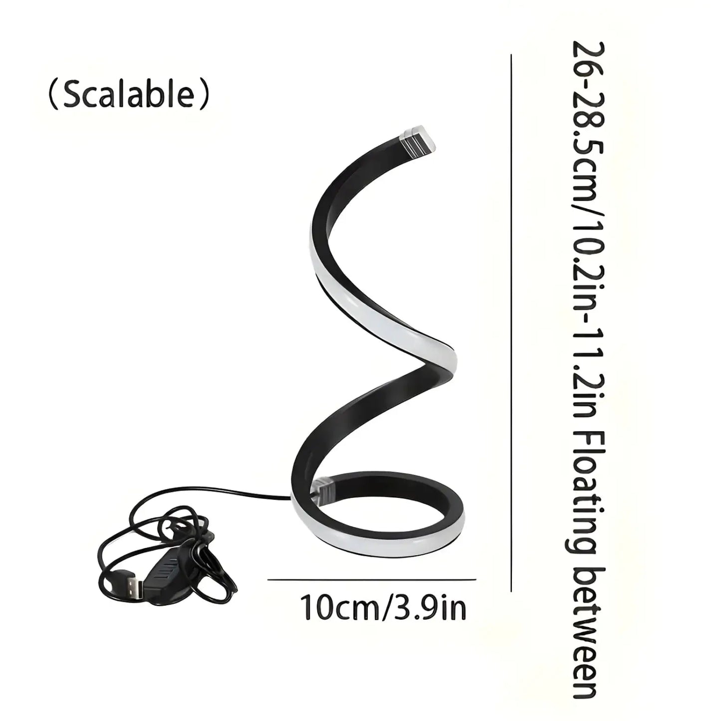 Dimmable Table Lamp LED – Spiral Night Light for Bedroom