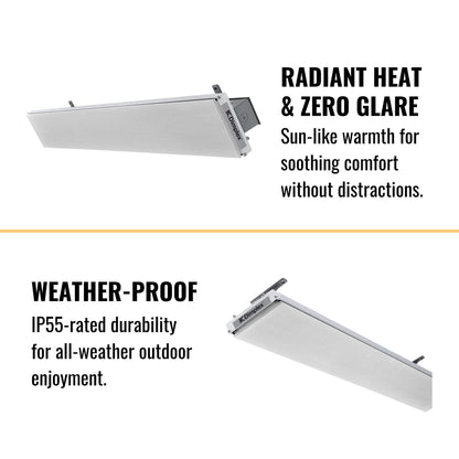 Dimplex DLW 70-Inch Noiseless Radiant Electric Heater For Outdoor And Indoor, 3200W [DLW3200W24] (SAK15698)