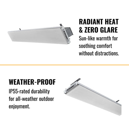 Dimplex DLW 70" Noiseless Radiant Electric Heater For Outdoor And Indoor, 3200W [DLW3200W24] (SAK15698)