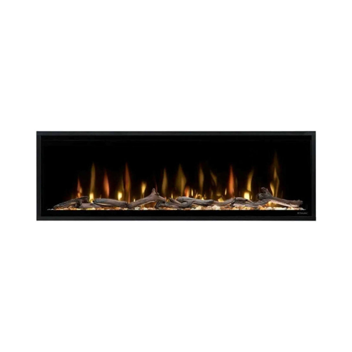 Dimplex Ignite Evolve Built-In Frosted Tumbled Glass Linear Electric Fireplace With Heat Boost System & Trim Kit (SAK59214)
