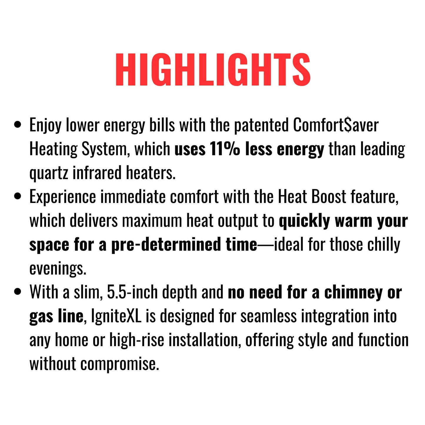 Dimplex IgniteXL 50" Linear Fireplace Electric With Comfort Saver Heating System [XLF50] (SAK85290)