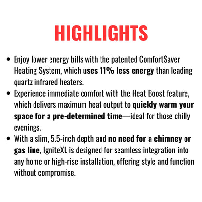 Dimplex IgniteXL 100" Built-In Linear Fireplace Electric [XLF100] (SAK28479)