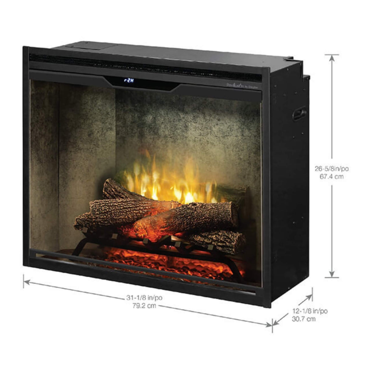 Dimplex Revillusion Built-In Electric Firebox W/ Weathered Concrete Line & Plug Kit [RBF30/42WC-FG] (SAK46891)