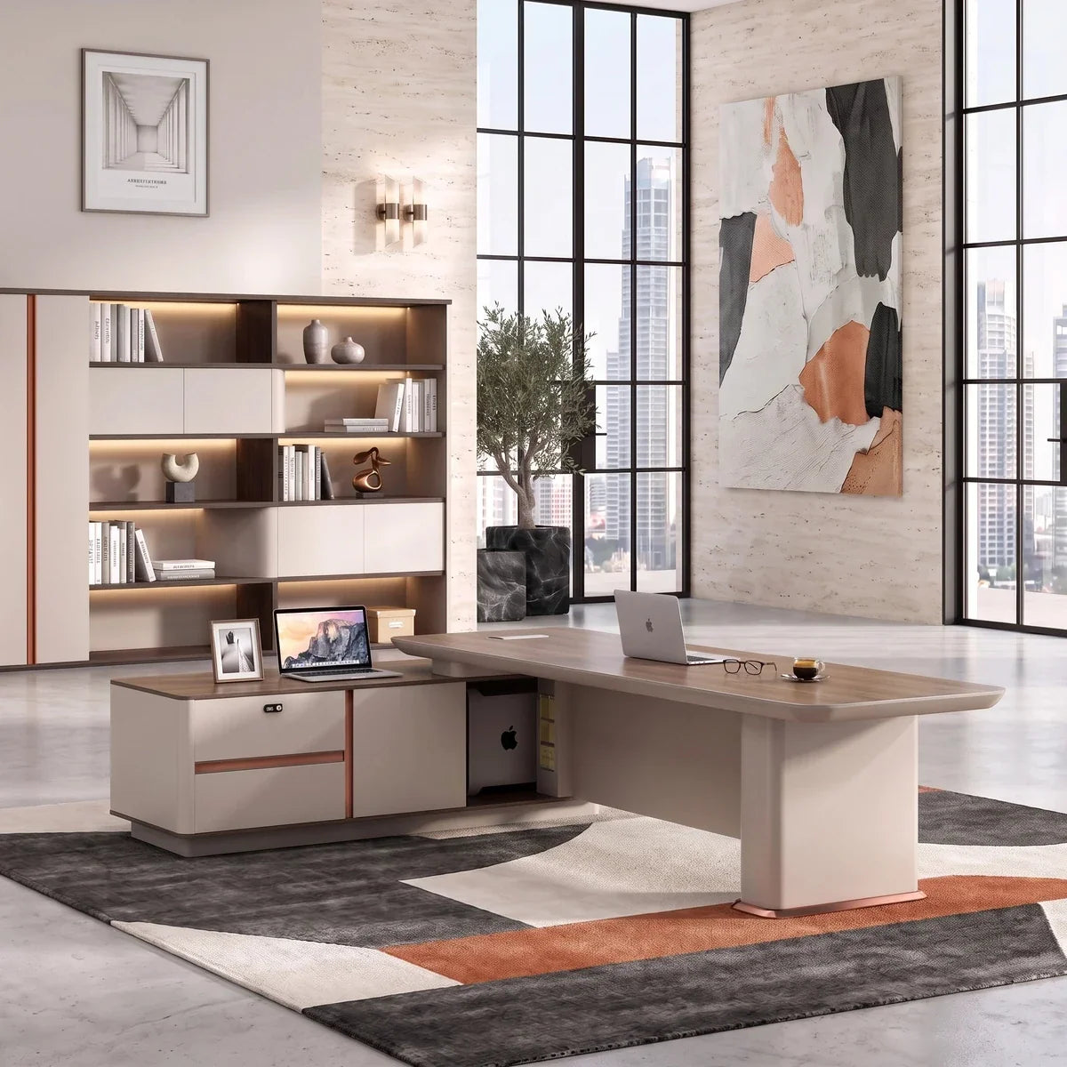 Dion · Modern L-Shaped Executive Desk