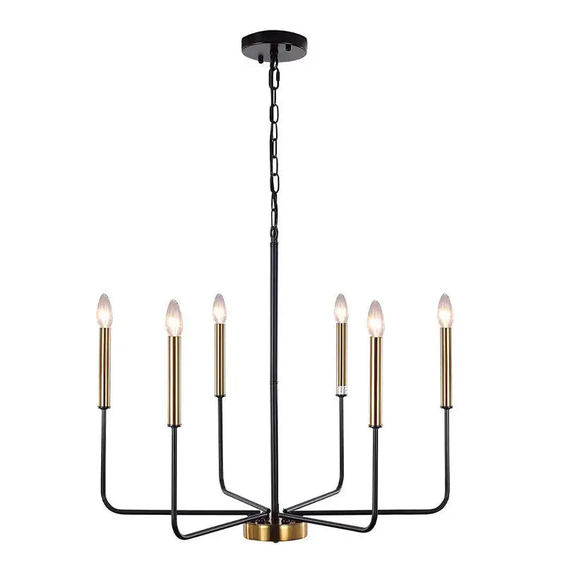 Distressed silver iron candle chandelier dining room
