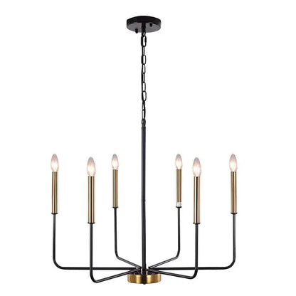 Distressed silver iron candle chandelier dining room