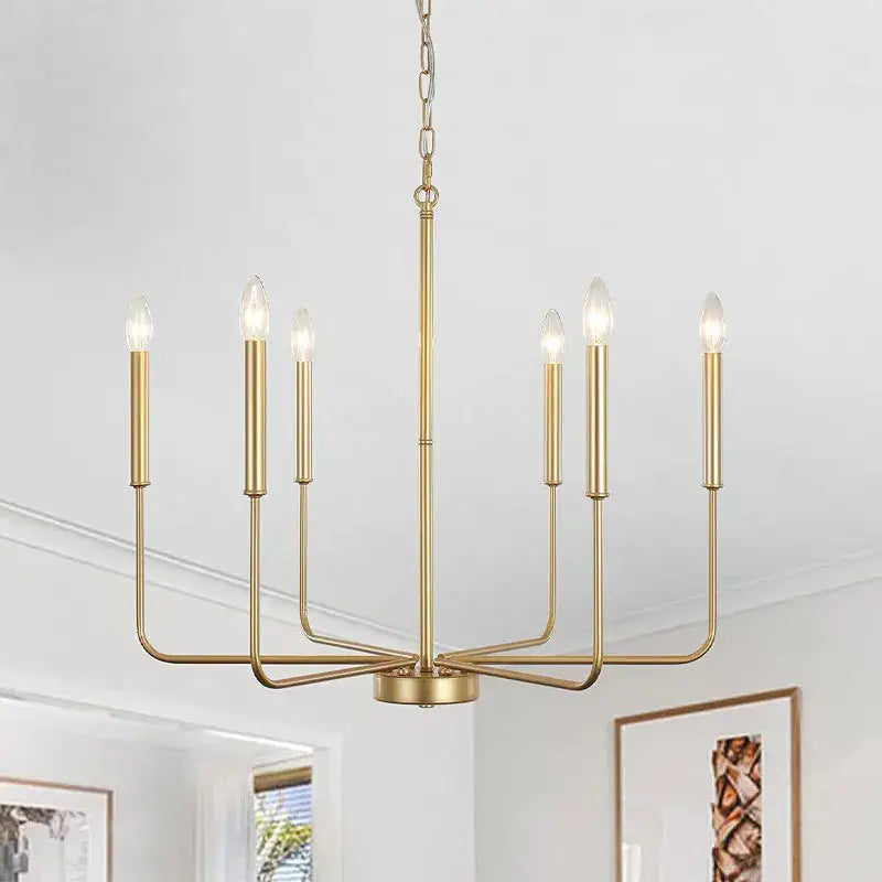 Distressed silver iron candle chandelier dining room