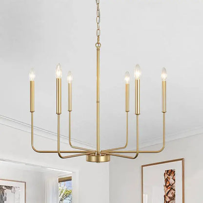 Distressed silver iron candle chandelier dining room