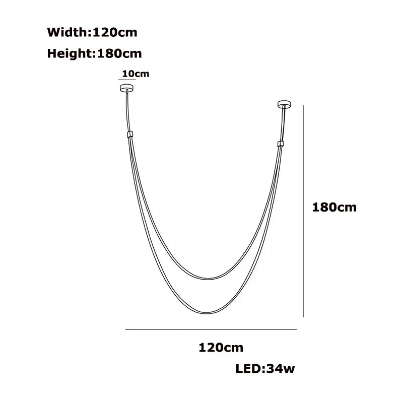 DecorBites™ DIY Flexible Leather Belt LED Chandelier