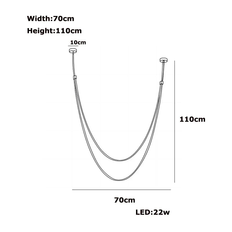 DecorBites™ DIY Flexible Leather Belt LED Chandelier