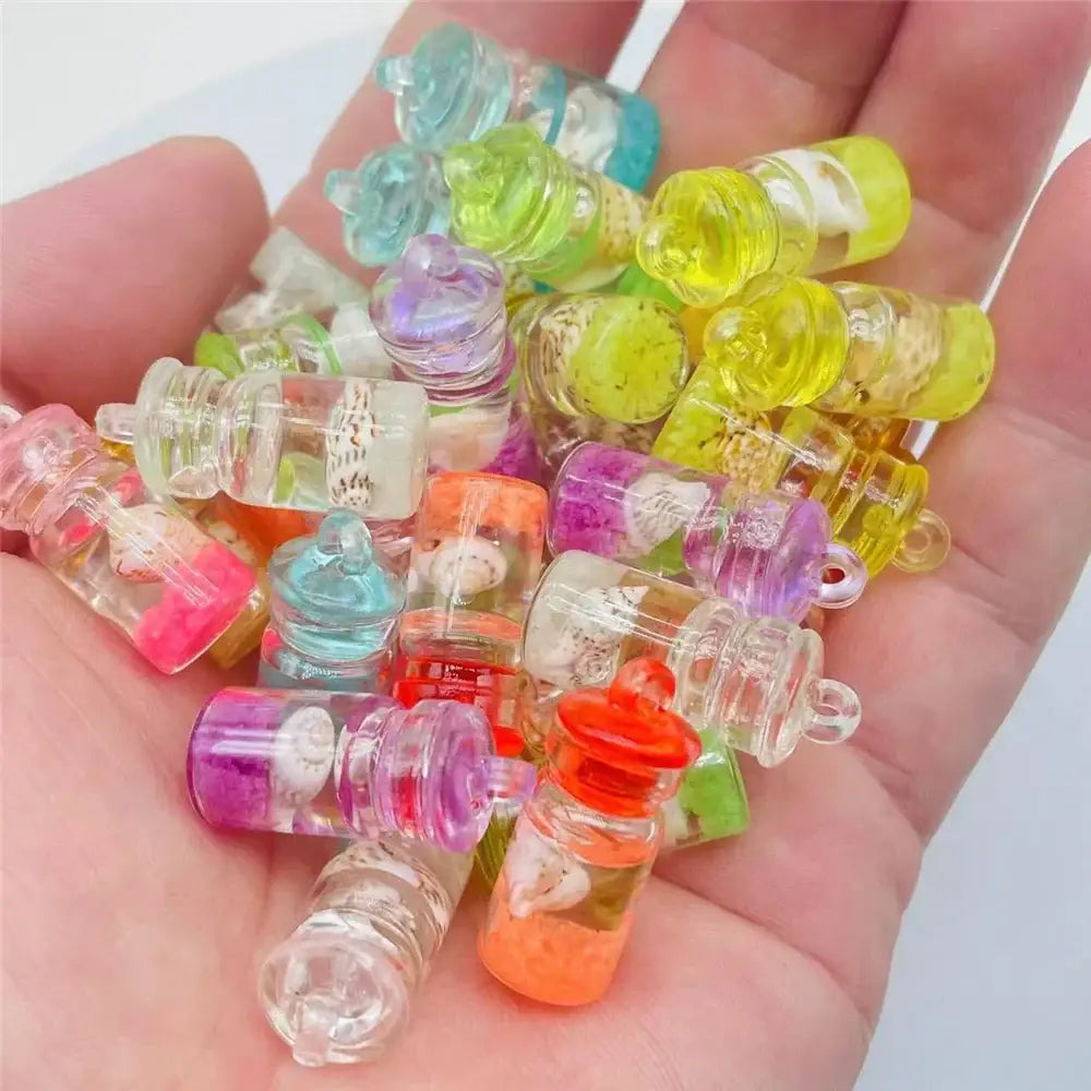 Diy heart pearl shell miniature wishing bottles bedroom decor accessory