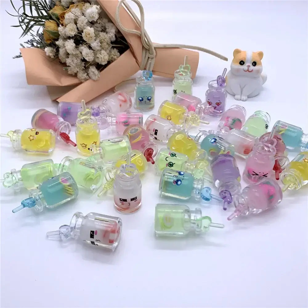 Diy heart pearl shell miniature wishing bottles bedroom decor accessory