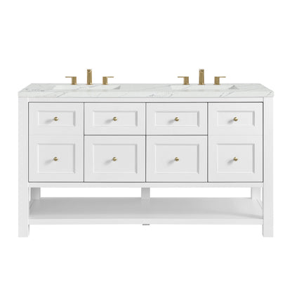 James Martin Breckenridge 60" Double Bathroom Vanity, Bright White