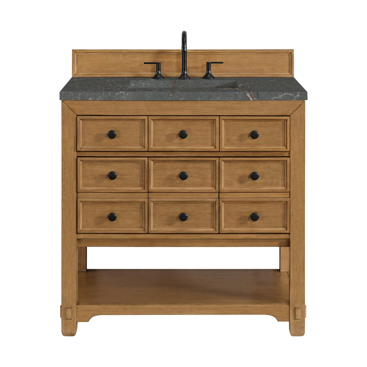 James Martin Malibu 36" Single Bathroom Vanity, Amber Birch