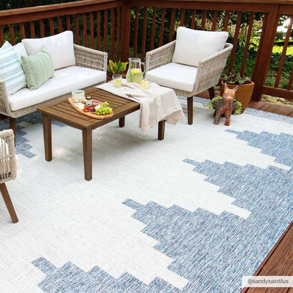 Djugun Blue Outdoor Rug - Clearance