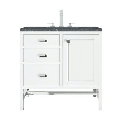 James Martin Addison 36" Single Bathroom Vanity, Glossy White