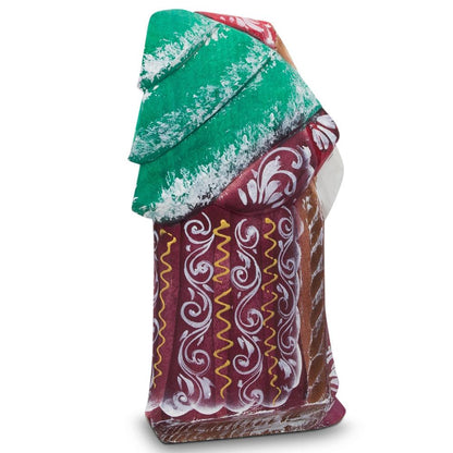 Hand Carved Wooden Santa Figurine 4.75 Inches