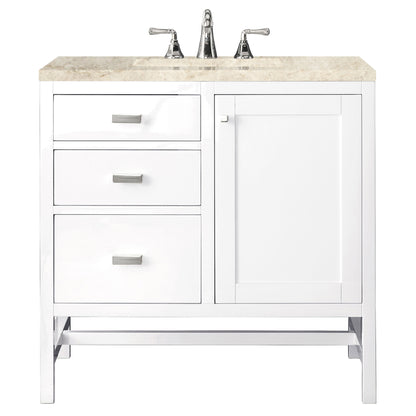 James Martin Addison 36" Single Bathroom Vanity, Glossy White