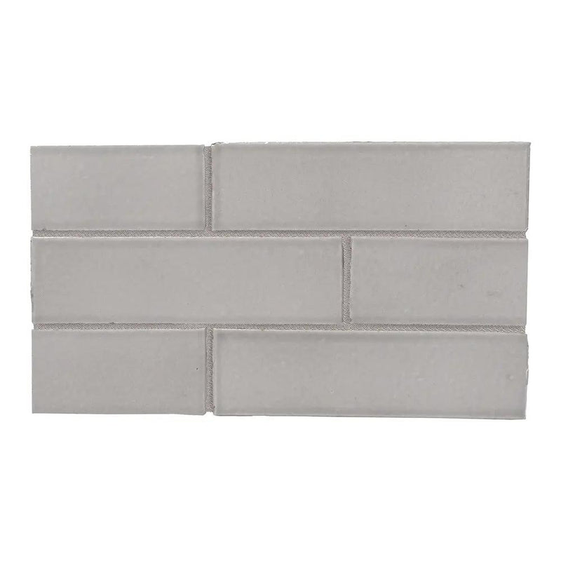 Doric Gray Glossy Glazed Terracotta Tiles 2 1/8x7 1/2