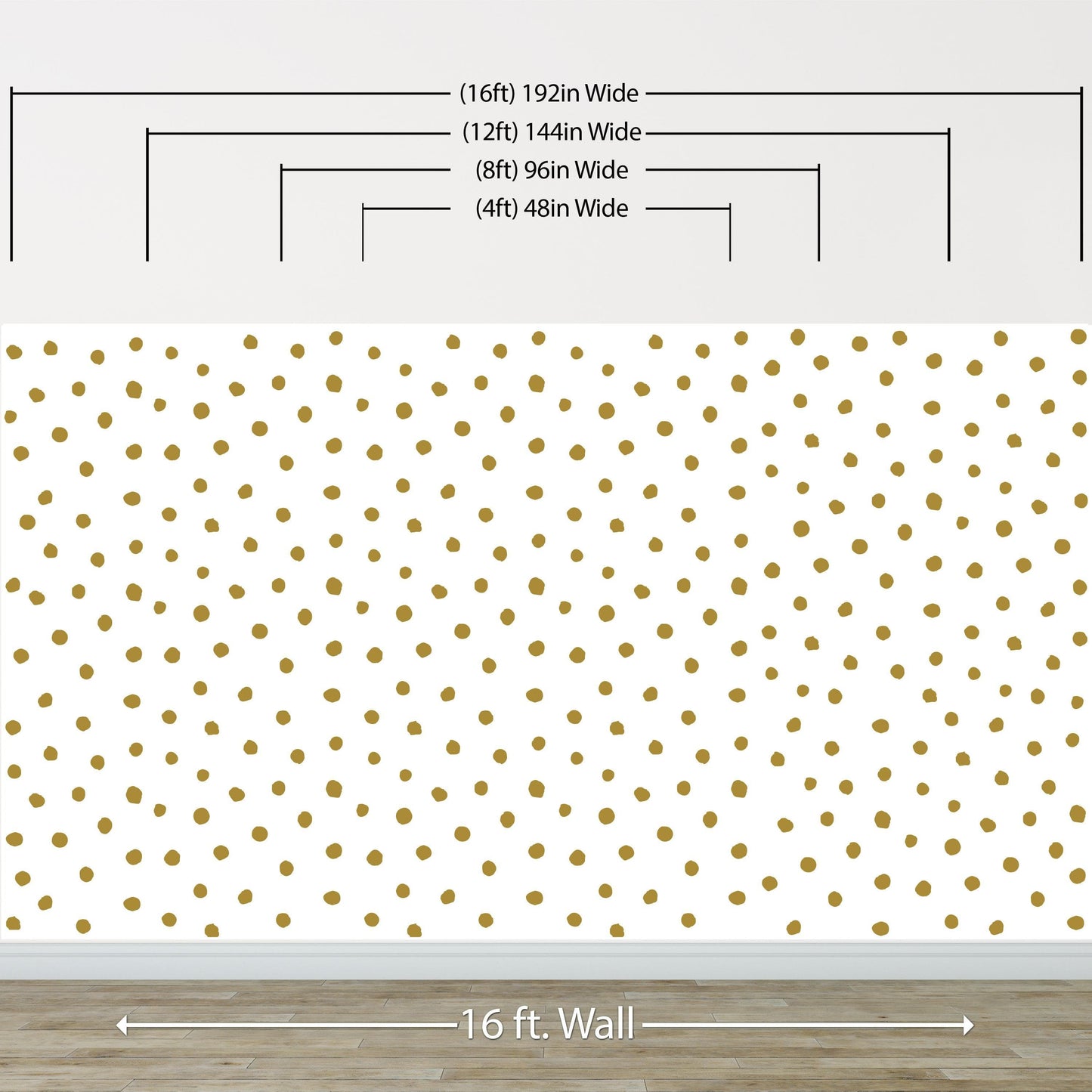 Circle Polka Dots Pattern Peel and Stick Wallpaper | Removable Wall Mural #6206