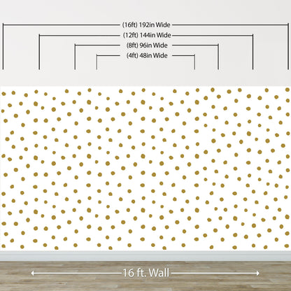 Circle Polka Dots Pattern Peel and Stick Wallpaper | Removable Wall Mural #6206