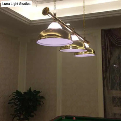 DecorBites™ Double Bubble Hanging Light with 3 Heads - Loft Style Pendant Lighting for Pool Table in Chrome/Gold