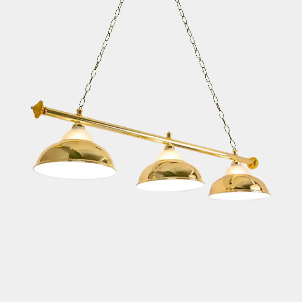 DecorBites™ Double Bubble Hanging Light with 3 Heads - Loft Style Pendant Lighting for Pool Table in Chrome/Gold