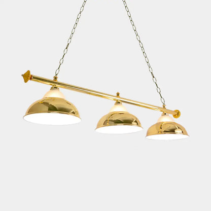 DecorBites™ Double Bubble Hanging Light with 3 Heads - Loft Style Pendant Lighting for Pool Table in Chrome/Gold