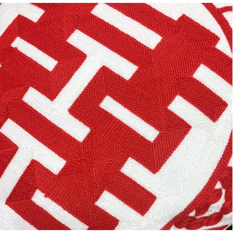 Double happiness embroidered red traditional lumbar pillow bedroom case