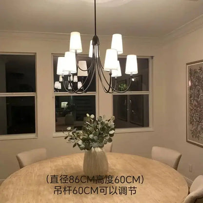Double layered minimalist wrought iron pendant light dining room