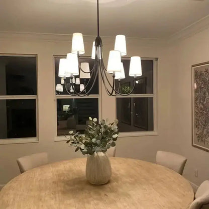Double layered minimalist wrought iron pendant light dining room