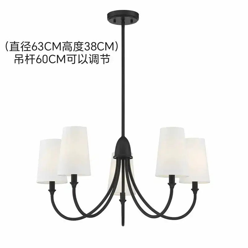Double layered minimalist wrought iron pendant light dining room