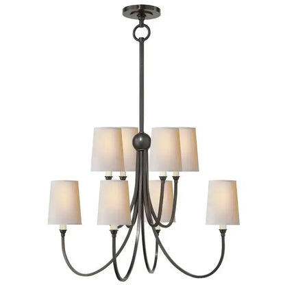 Double layered minimalist wrought iron pendant light dining room