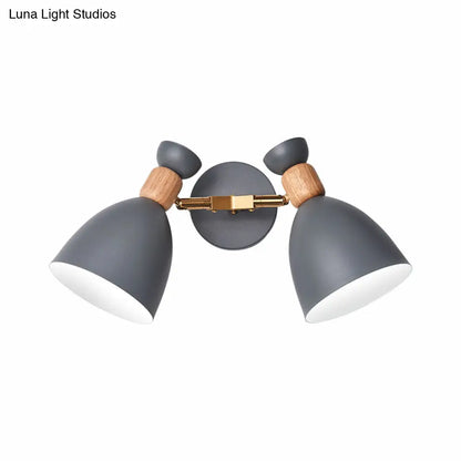 DecorBites™ Double Shade Gray/Green Nordic Wall Sconce with Metallic Finish - Perfect Living Room Lighting