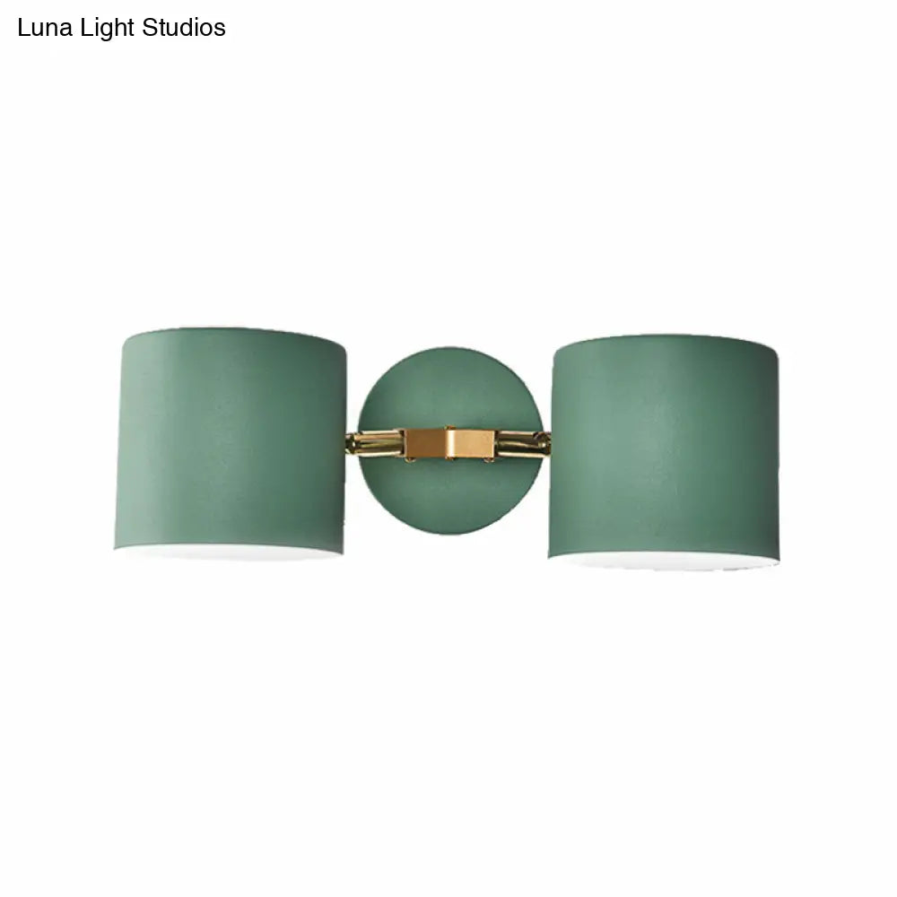 DecorBites™ Double Shade Gray/Green Nordic Wall Sconce with Metallic Finish - Perfect Living Room Lighting