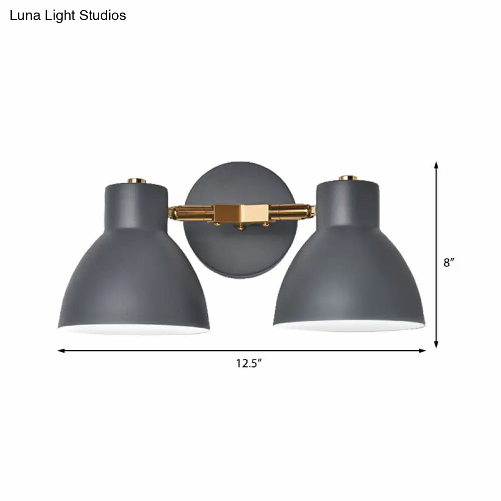 DecorBites™ Double Shade Gray/Green Nordic Wall Sconce with Metallic Finish - Perfect Living Room Lighting
