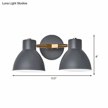 DecorBites™ Double Shade Gray/Green Nordic Wall Sconce with Metallic Finish - Perfect Living Room Lighting