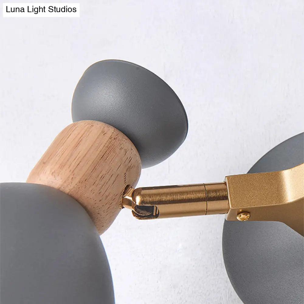 DecorBites™ Double Shade Gray/Green Nordic Wall Sconce with Metallic Finish - Perfect Living Room Lighting
