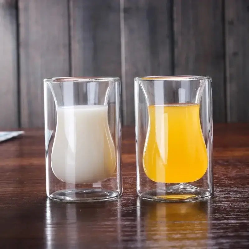 Double walled glass mug drinkware collection for dining room kitchen