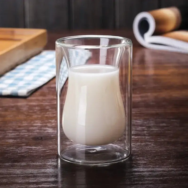 Double walled glass mug drinkware collection for dining room kitchen