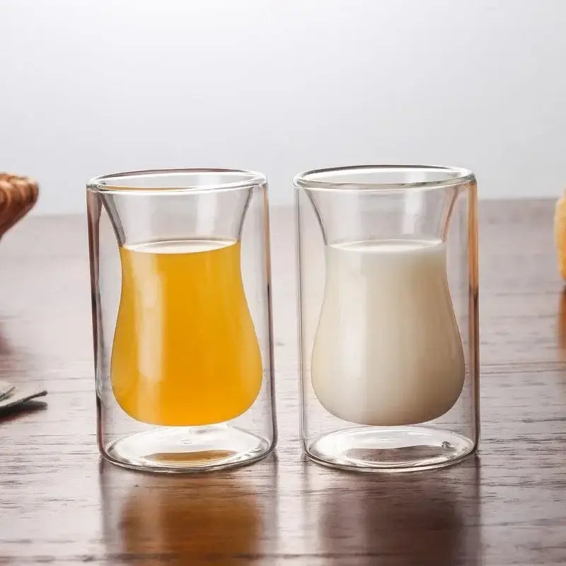 Double walled glass mug drinkware collection for dining room kitchen