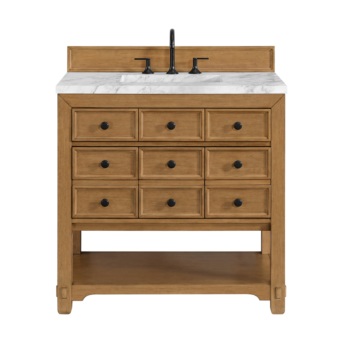 James Martin Malibu 36" Single Bathroom Vanity, Amber Birch