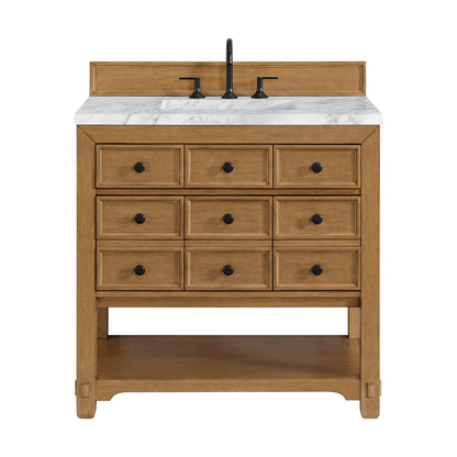 James Martin Malibu 36" Single Bathroom Vanity, Amber Birch